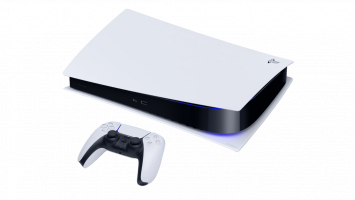 [PXPNG.COM]Playstation 5 Sony Ps5 Side View With Controller - 1920x1081